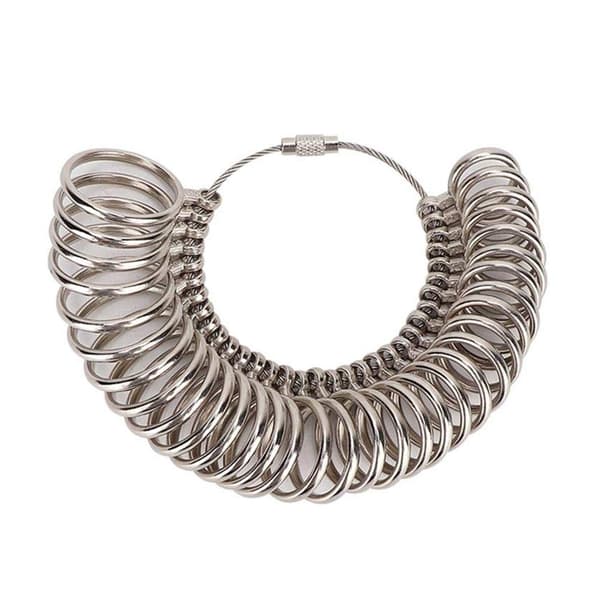 Metal legering ring Ringstørrelse Ringstørrelsesmåler Standard EU-størrelse