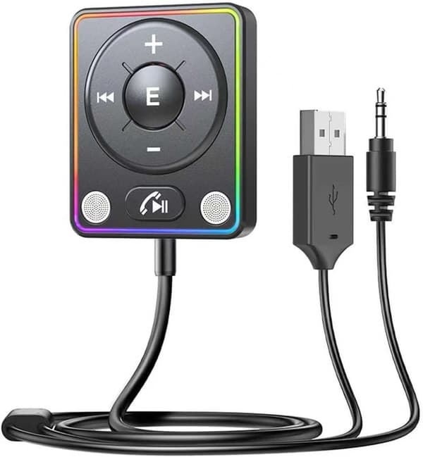 Aux Bluetooth-adapter bil - handsfree, Bluetooth 5.4-mottagare för hem-/bilstereo