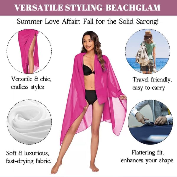 Dame strandslør - Chiffon Sarong og Strandovertræk