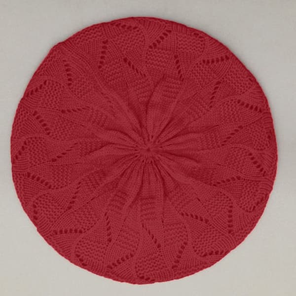 Klassisk fransk baret til damer, elegant efterårs-/vinterhat, omkreds 58 cm. Camel