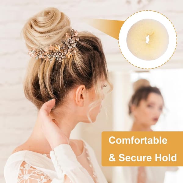 Hårknoldssæt - Knoldmagere - Styling - Inkluderer U-clips - 4 Størrelser - Beige
