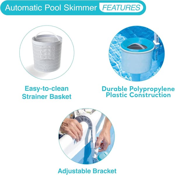 til Intex Deluxe Overfladeskimmer til selvbærende eller rørformede pools