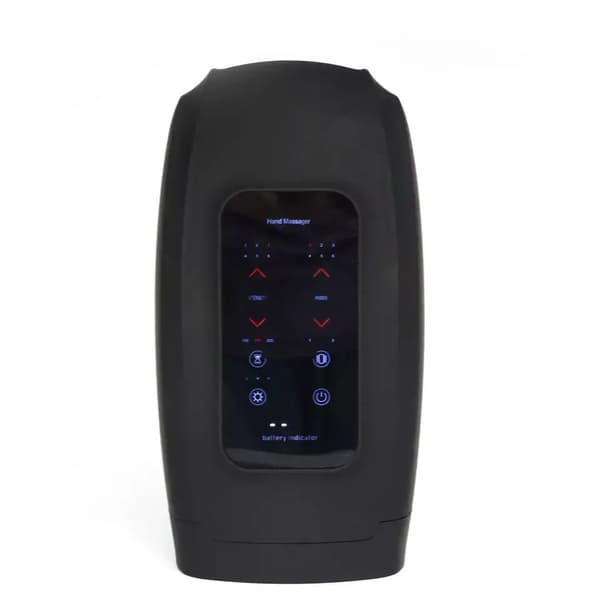 Multifunktionel håndmassager med varme og vibrationer, 6 massagetilstande, flere vibrationsintensiteter, sort.