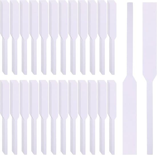 100 stycken parfymtestremsor - doftpappersremsor - testpapper för eteriska oljor - för parfymdofter, dofttestning (vit)