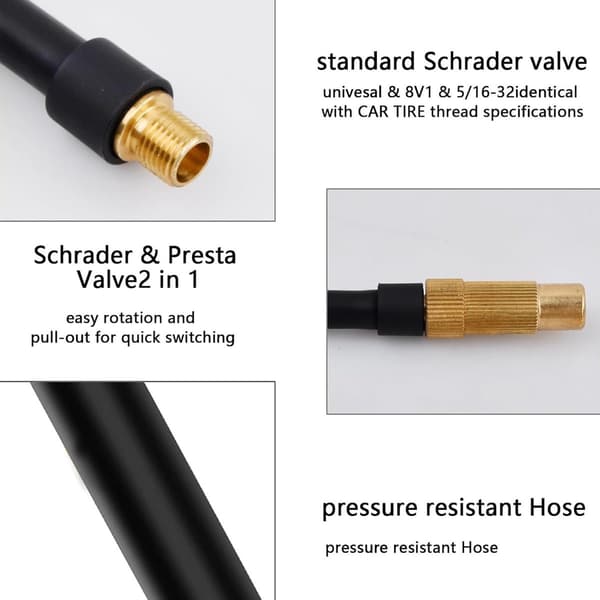 Solidchoice - 16 cm flexibel gummislang för bil och cykel