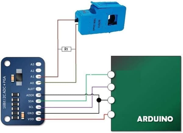 SCT-013-000 100A Ikke-invasiv AC-sensor Split Core Transformer