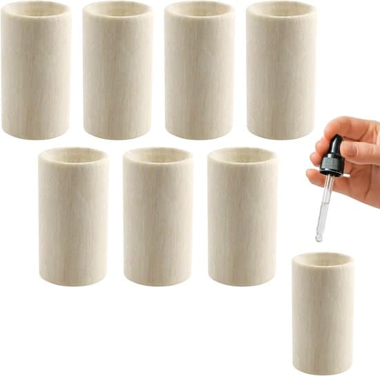 Træolie-diffusere - Aromaforstøvere - Rumduft - Naturlig absorption - 8 stk. 5 cm - Træfarve