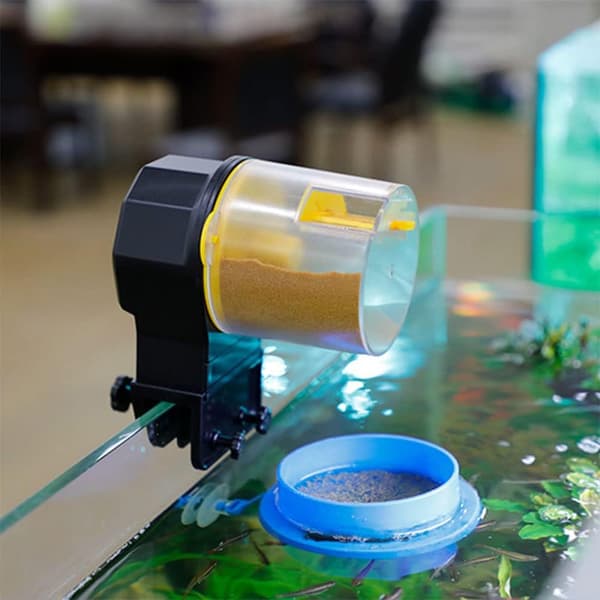Automatisk fiskefoderautomat akvarium 12H 24H timer digital foderdispenser, automatisk foderautomat til akvarier med timer