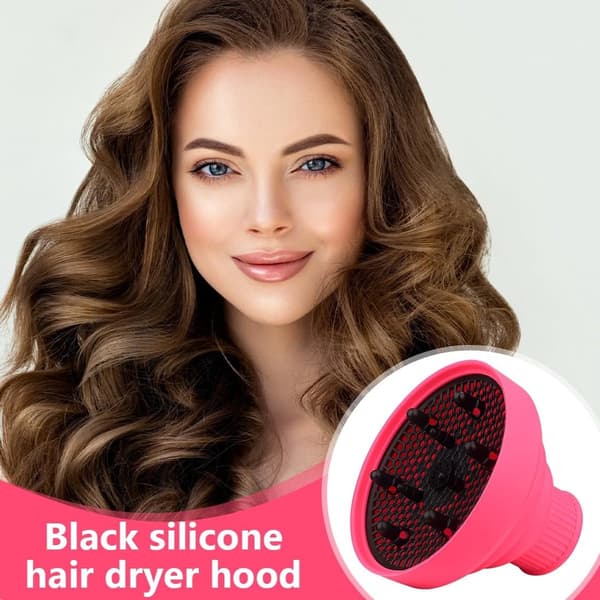 Diffuser-tilbehør - Universal hårtørrer krøllebørste - Multistyler - Pink