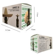 Set med 6 vinproppar i silikon med ombrémönster