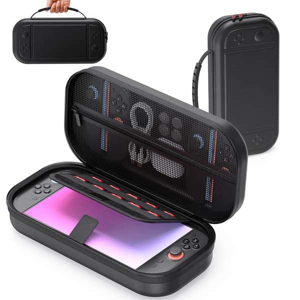 Opbevaringstaske, egnet til STARTRC GAMES Nintendo NS2 generation, PU håndtaske, sort