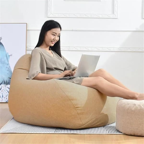 Sækkestolsbetræk - Dovent Sofabetræk - Komfortabel Siddeplads - Vaskbart Design - 100-120 cm - Sort
