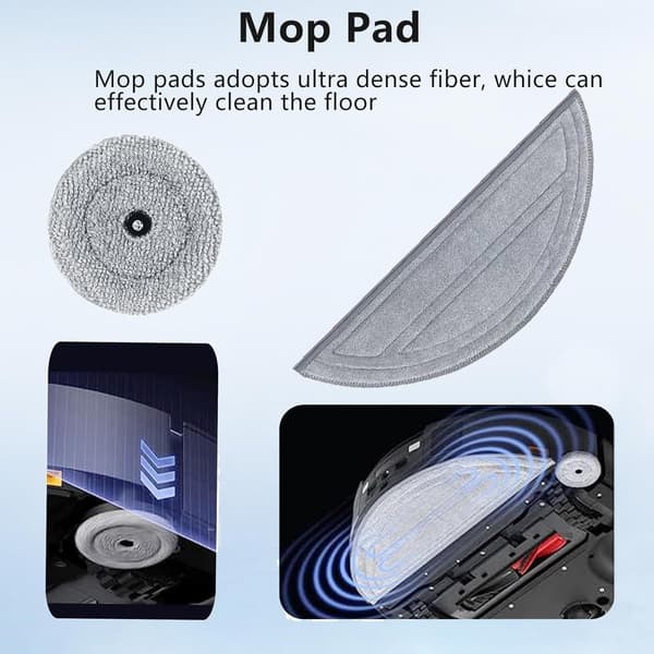 Lämplig för tillbehör till Roborock robotdammsugare - moppdukar - 2-pack