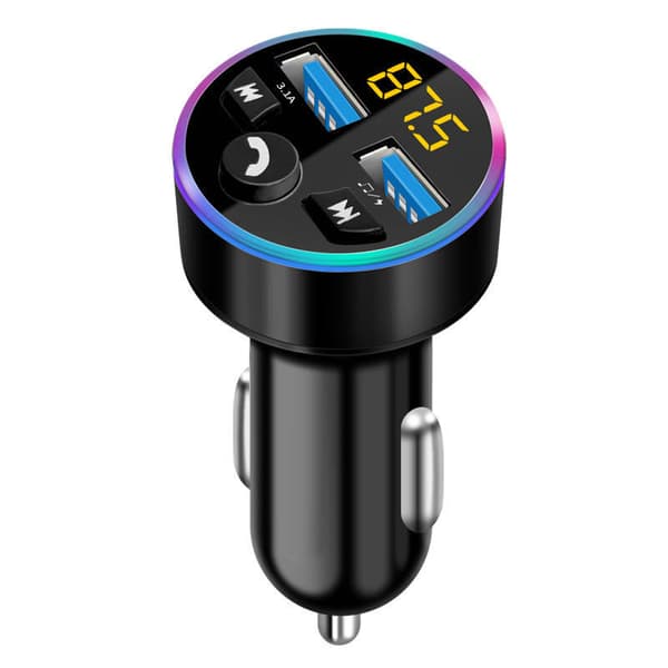 FM-sender bil Bluetooth, bil Bluetooth-adapter, QC3.0 hurtigoplader, dobbelt USB-understøttelse, håndfri installation/USB-flashdrev