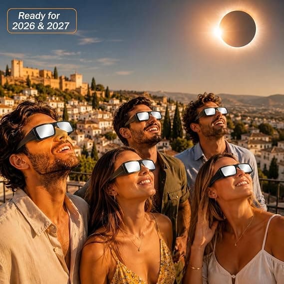 3 Stykker - Eclipse Briller - Solformørkelsesbriller - Holdbar Plast - Velegnet til direkte sollys under en solformørkelse