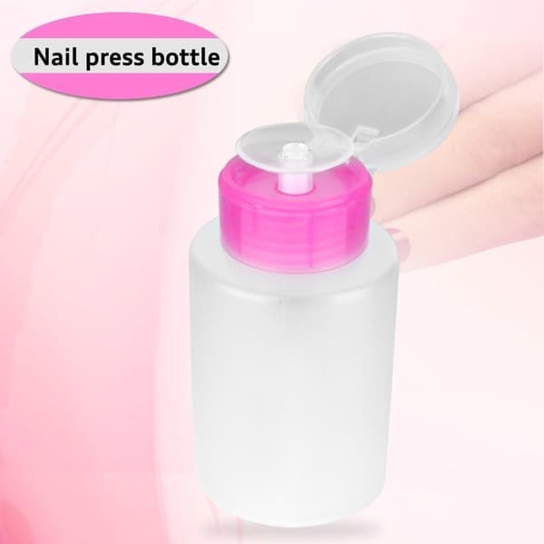2 stk. væskepumpedispenser - Push Down plastikpumpeflaskedispenser - Flip Top-låg til alkohol - neglelakfjerner - acetone