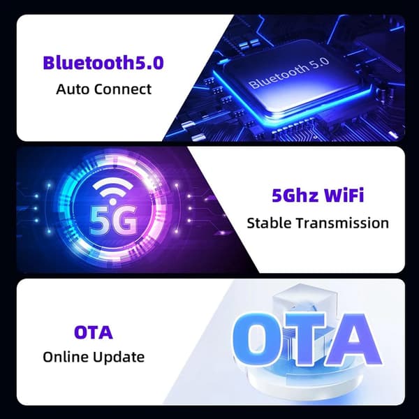 Trådløs CarPlay-adapter Android Auto 2-i-1 Mini AI Box-adapter Biler WiFi Stemmeassistent kompatibel med kablet CarPlay Android