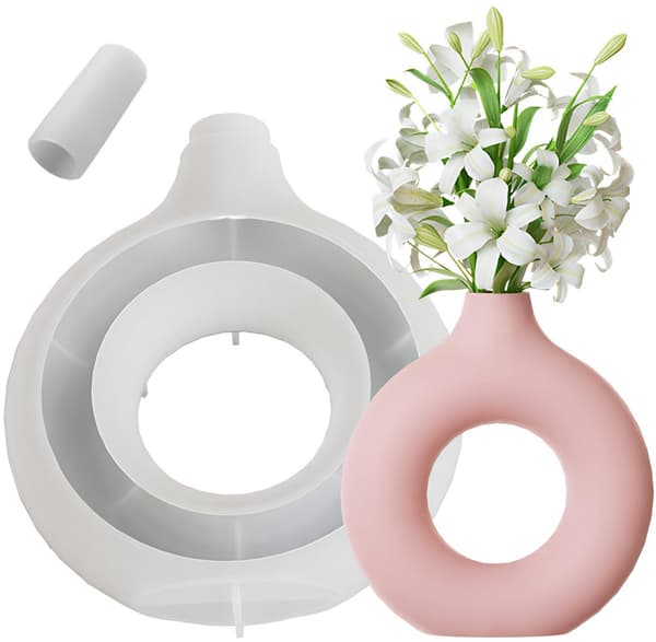 Epoxyharpiksform til gør-det-selv-vase - Donutformet design - Nem at bruge
