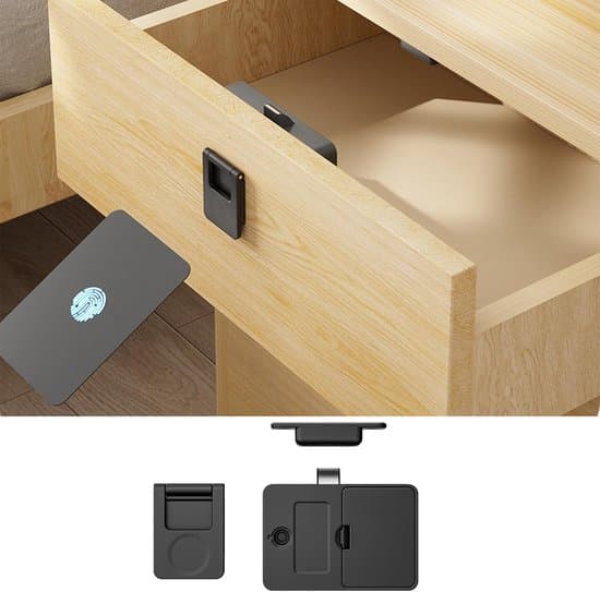 NFC Smart Skåplås - 4 Upplåsningsmetoder - 365 Dagars Batteritid - Universell Passform - Barnsäkerhet - Magnetisk Sensor - ABS Material