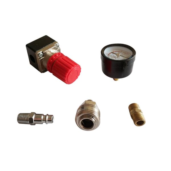1/4\" Luftkompressor Trykregulator Pneumatisk Trykregulator, Trykreguleringsventil med Fitting 180psi 12bar (Trevejsventil)