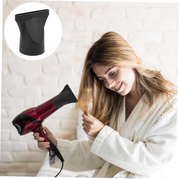 3-delt diffuser hårtørrer - til Ø 4,35-4,5 cm - 5*7,5*7,5 cm - Bred åbning - Hårstyling tilbehør - Erstatning - Universal - Sort