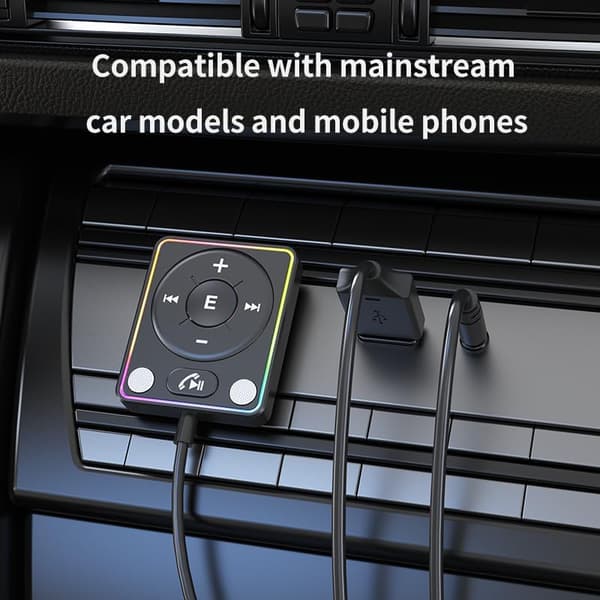 Aux Bluetooth-adapter bil - håndfri, Bluetooth 5.4-modtager til hjemme-/bilstereo