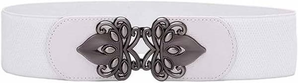 Elegant elastisk linning til kvinder med metalspænde - 6 cm bred