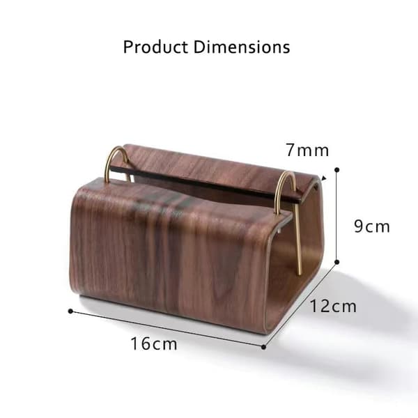 Träservettlåda för badrum, sovrum och matbord, 16,3*15*11 cm
