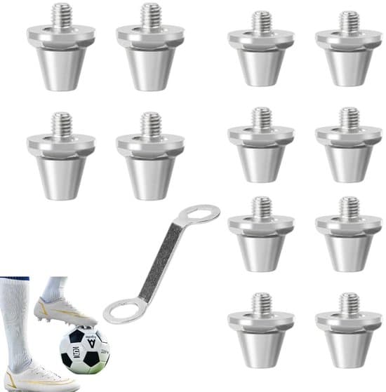 12 fotbollsskor, silver
