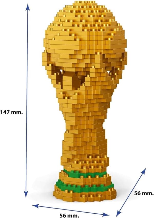 Miniature VM Fodboldtrofæ Byggesæt - Byggeklodsmodel