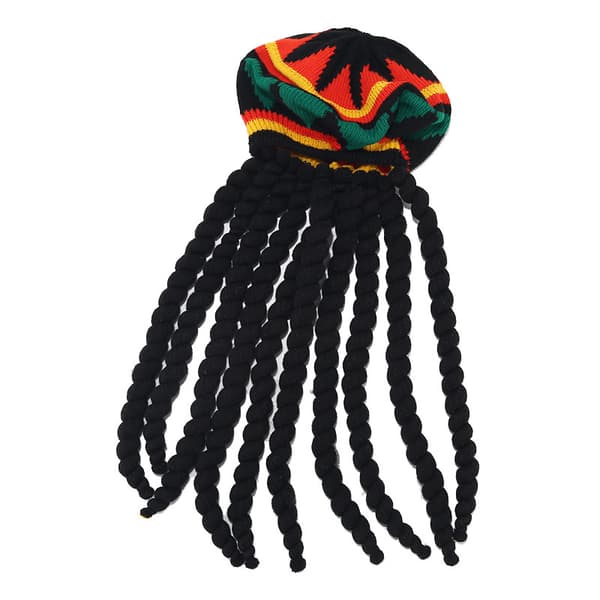 1 Rasta hue med sorte dreadlocks