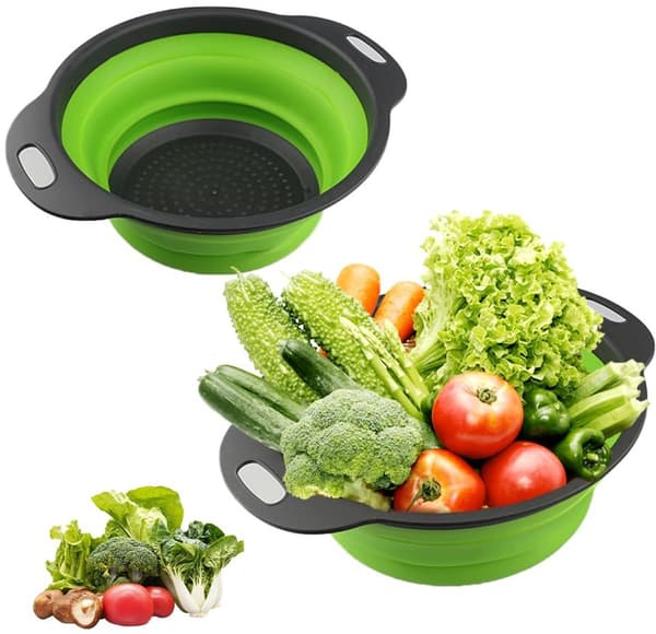 Dailygoods - Sammenklappelig si - 2 stk. - Silikonefiltre - Egnet