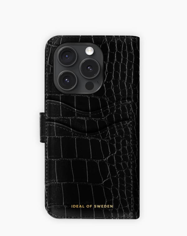 Magnet Wallet+ iPhone 15 Pro Max Black Croco
