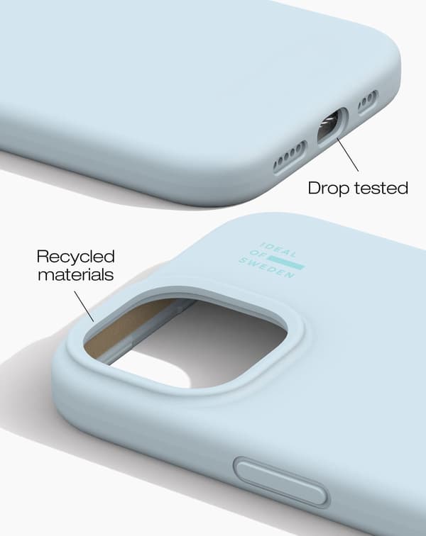 Silicone Case iPhone 13 / 14 / 15 / 16e / 17e Light Blue