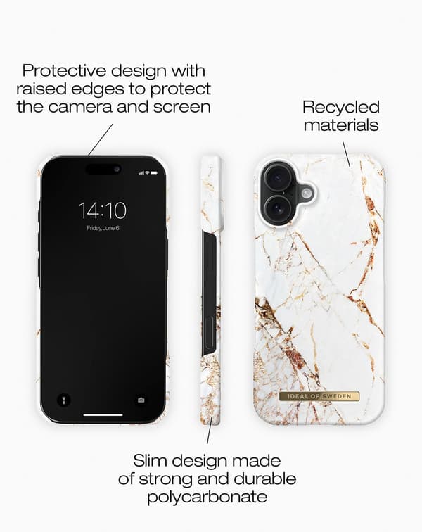 Printed Case iPhone 16 Plus Carrara Gold
