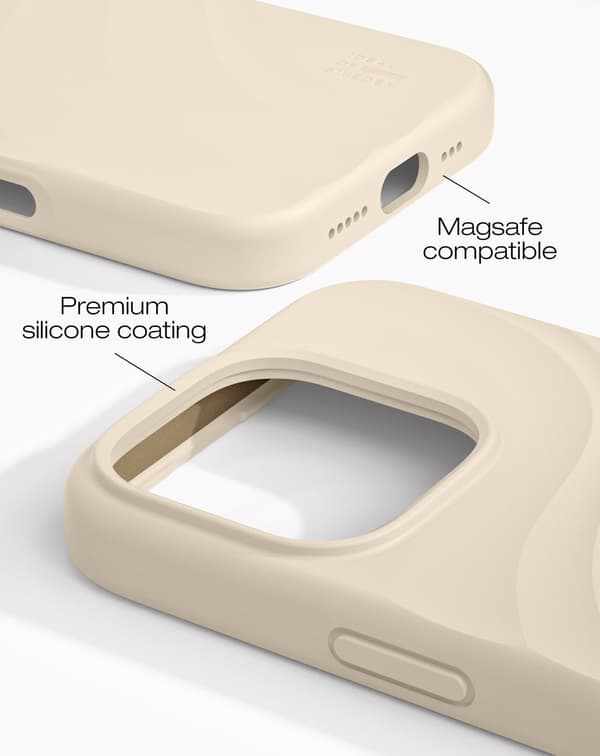 Soft Swirl Silicone Case MagSafe iPhone 16 Pro Cloud Dancer
