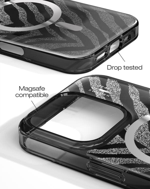 Clear Case MagSafe iPhone 16 Pro Max Zebra Mystique