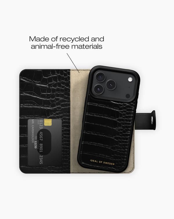Magnet Wallet+ iPhone 17 Pro Max Black Croco