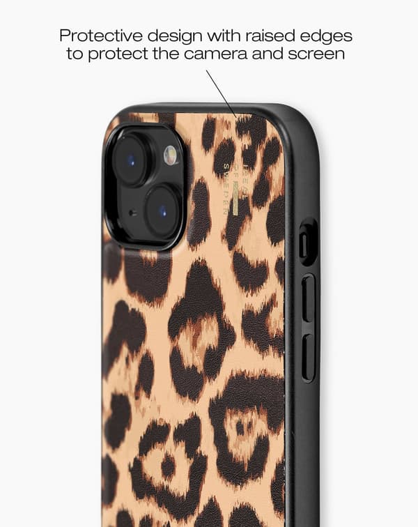 Vegan Leather Case MagSafe iPhone 13 / 14 / 15 / 16e / 17e Timeless Leo