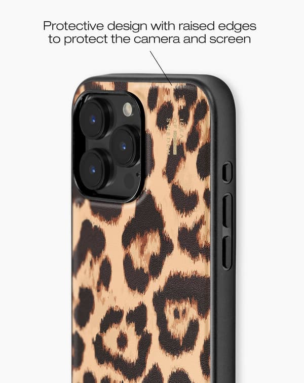 Vegan Leather Case MagSafe iPhone 15 Pro Max Timeless Leo