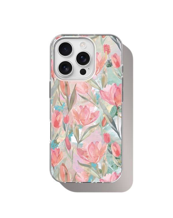 Clear Case MagSafe iPhone 16 Pro Max Tulip Bloom