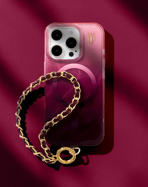 Phone Wristlet Strap Cherry Gold