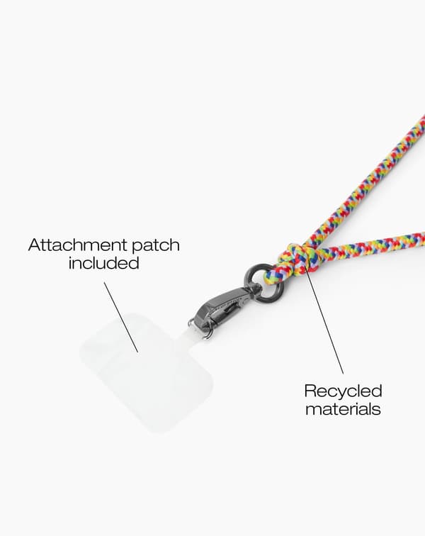 Cord Phone Strap Rainbow