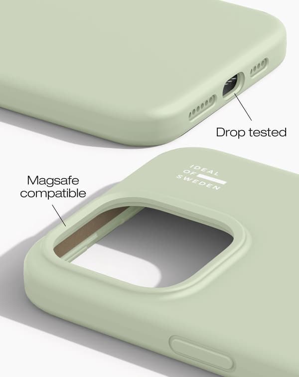 Silicone Case MagSafe iPhone 15 Pro Max Sage Green