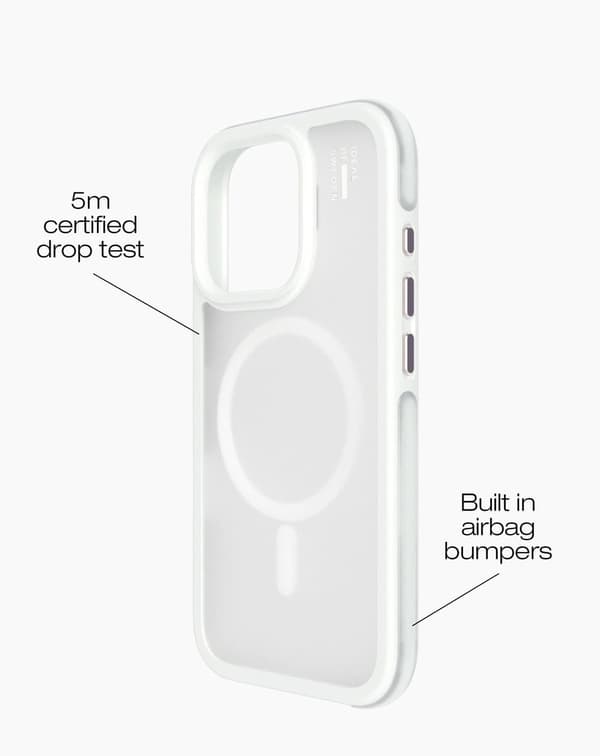 Ideal Bumper Case MagSafe iPhone 16 Pro Cloudy White