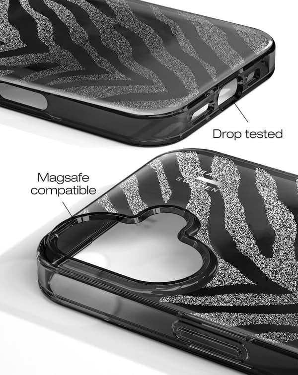 Clear Case iPhone 16 Zebra Mystique
