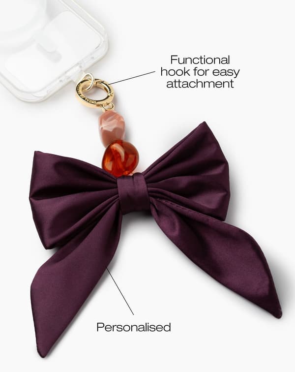 Bag Charm Cherry Bow