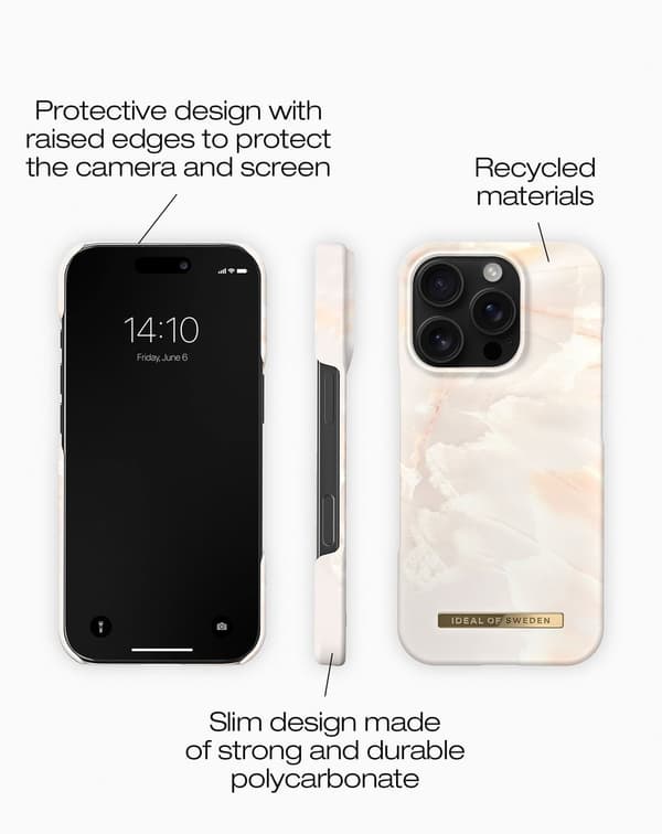 Printed Case iPhone 16 Pro Max Rose Pearl Marble