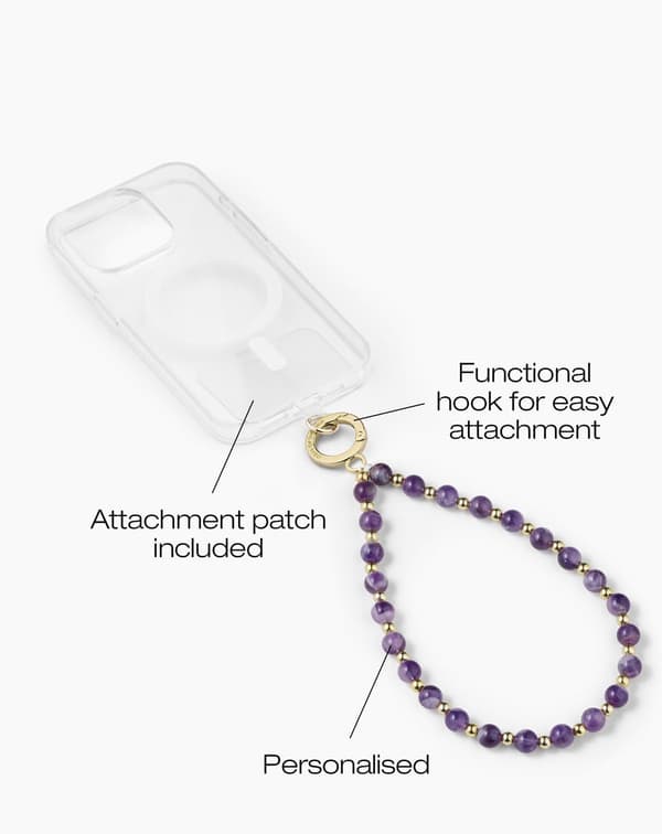 Phone Wristlet Strap Amethyst