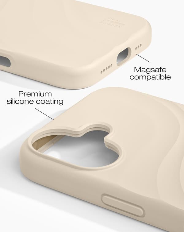 Soft Swirl Silicone Case MagSafe iPhone 16 Cloud Dancer